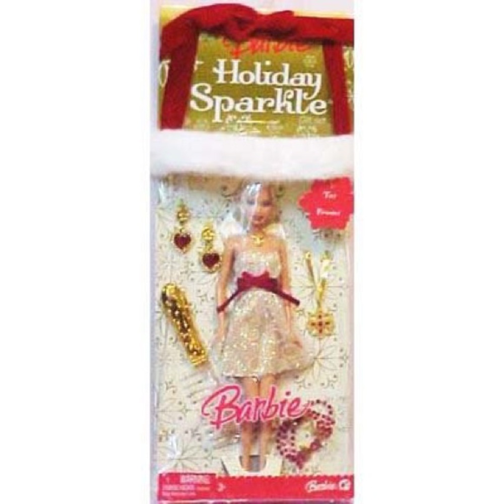 Vintage Barbie 2008 Holiday Sparkle Barbie Gift Set Doll With Jewelry - Picture 6 of 8